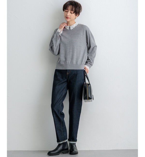 23区「【洗える】エンブロイダリーニット」|ニット・セーター|