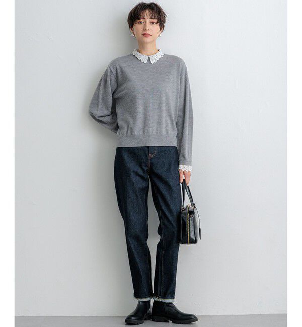 23区「【洗える】エンブロイダリーニット」|ニット・セーター|