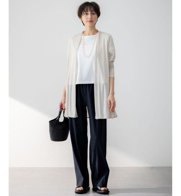 23区「【GLOW6月号掲載/洗える】スビンギザコットン クロップド Tシャツ」|Tシャツ・カットソー|