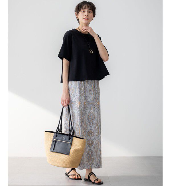 23区「【GLOW6月号掲載/洗える】スビンギザコットン クロップド Tシャツ」|Tシャツ・カットソー|