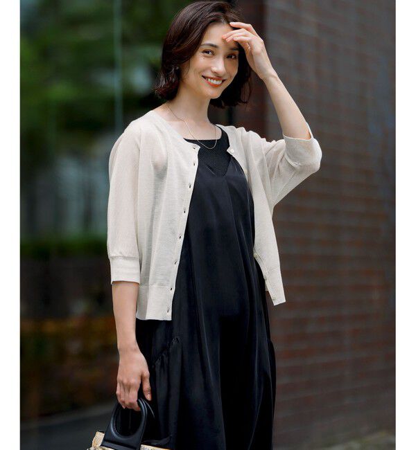 23区「【接触冷感性】フィブリルツイル キャミソールフレアワンピース」|ワンピース|