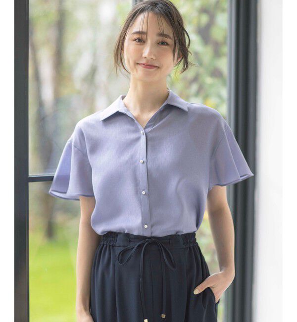 any SiS「【速乾・接触冷感】スムージーポリエステル シャツ ブラウス」|シャツ・ブラウス|