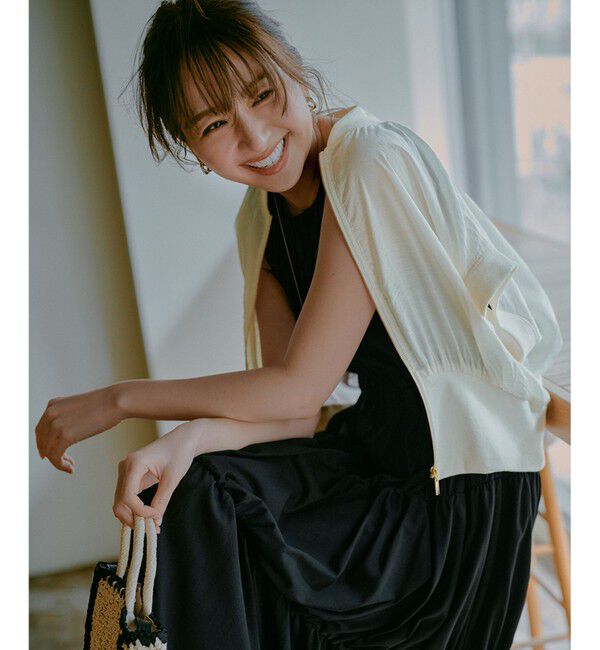 any SiS「【洗える】シアージレ ブルゾン」|ブルゾン・スタジャン|アイボリー