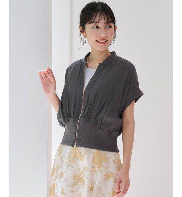 any SiS「【洗える】シアージレ ブルゾン」|ブルゾン・スタジャン|チャコール