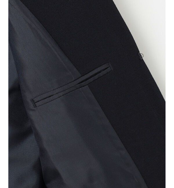 ANY SIS「リップルボーダーストレッチ ジャケット」|ノーカラージャケット|