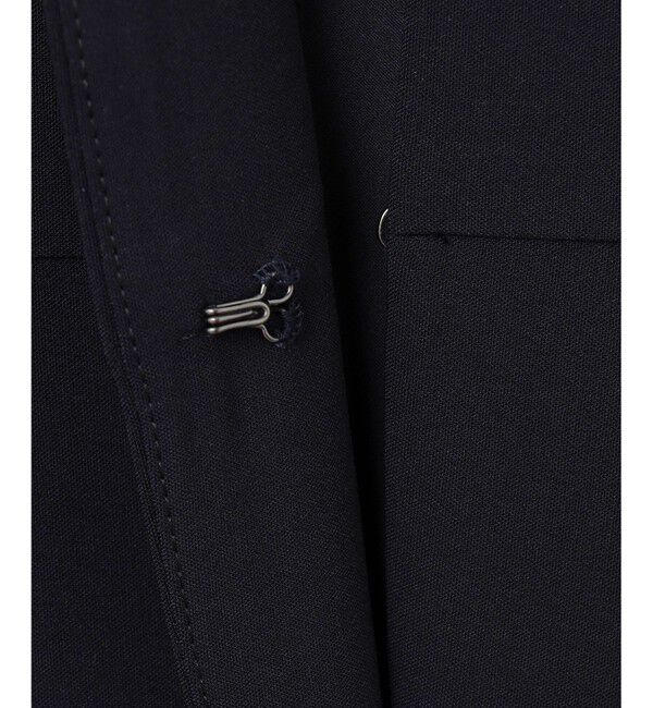 ANY SIS「【洗える】セレモニーダブルクロス クルーカラー ジャケット」|ノーカラージャケット|