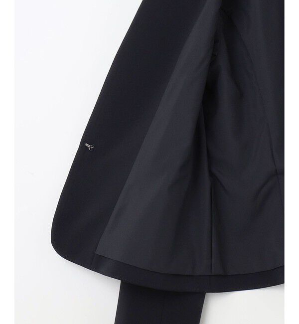 ANY SIS「【洗える】セレモニーダブルクロス クルーカラー ジャケット」|ノーカラージャケット|