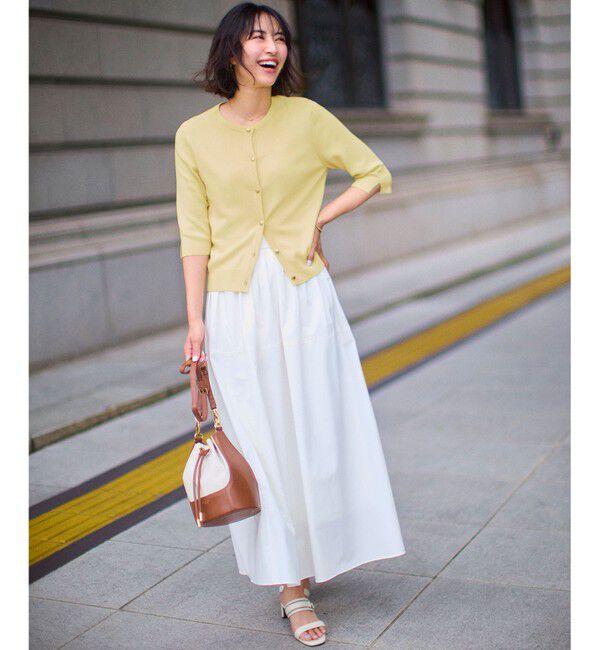 ANY SIS「【接触冷感・UVカット・洗える】ハーフスリーブ カーディガン」|カーディガン|