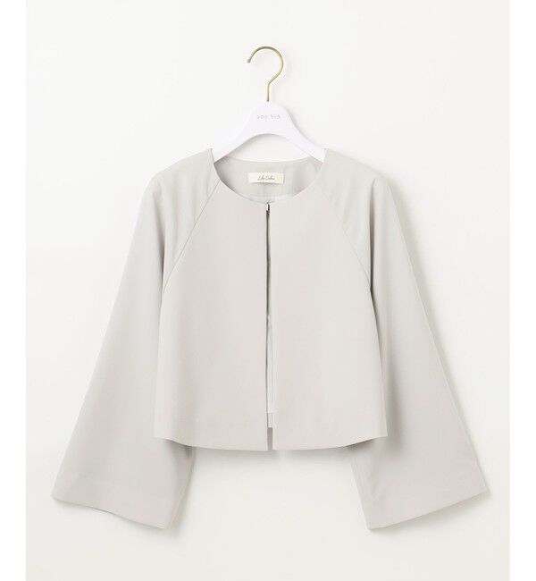 any SiS「【洗える】セレモニークロップド ジャケット」|ノーカラージャケット|