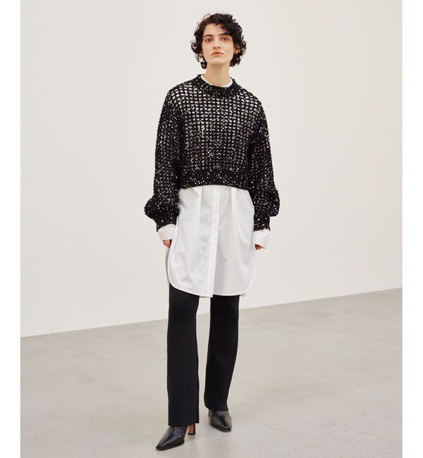 BEIGE,「【洗える】BARQUIER / スパンコールニット」|ニット・セーター|