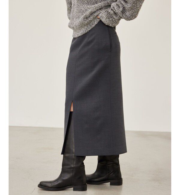 BEIGE,「【Precious 2月号掲載】LAC / 2WAYストレッチIラインスカート」|スカート|C.Gray