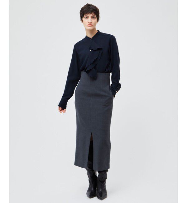 BEIGE,「【Precious 2月号掲載】LAC / 2WAYストレッチIラインスカート」|スカート|