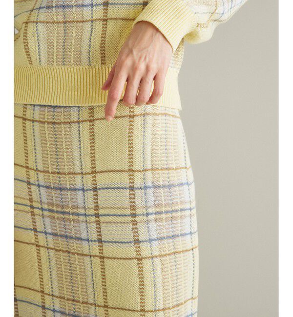 GRACE CONTINENTAL「チェックタイトニットスカート」|スカート|