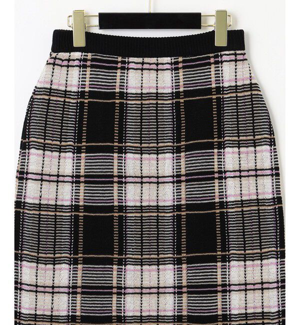 GRACE CONTINENTAL「チェックタイトニットスカート」|スカート|