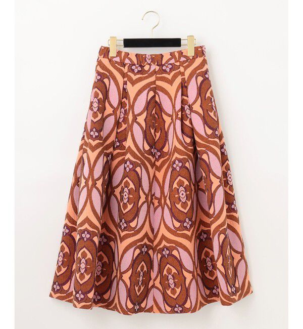 GRACE CONTINENTAL「ラメジャガードタックスカート」|スカート|