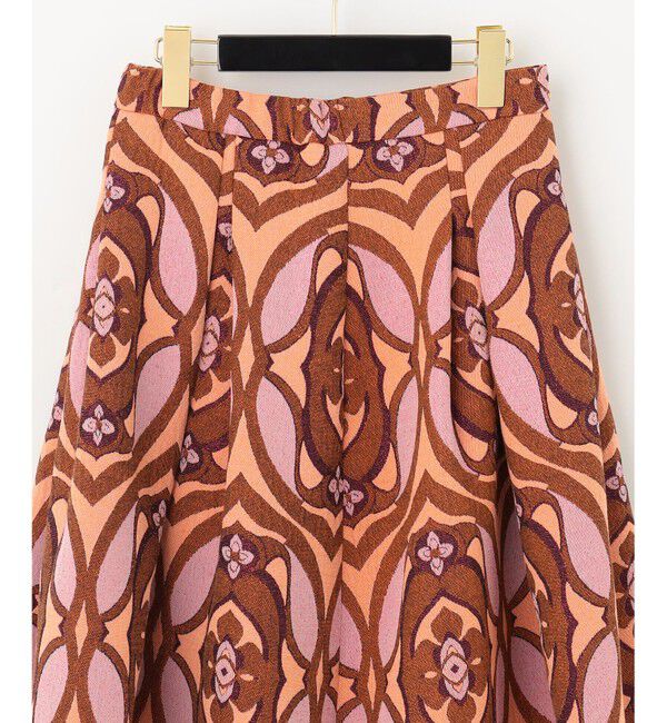 GRACE CONTINENTAL「ラメジャガードタックスカート」|スカート|