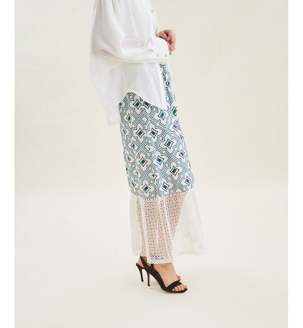 GRACE CONTINENTAL「キカ刺繍ロングスカート」|スカート|