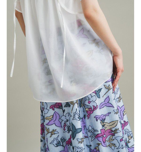 GRACE CONTINENTAL「ラメチュール刺繍フレアスカート」|スカート|