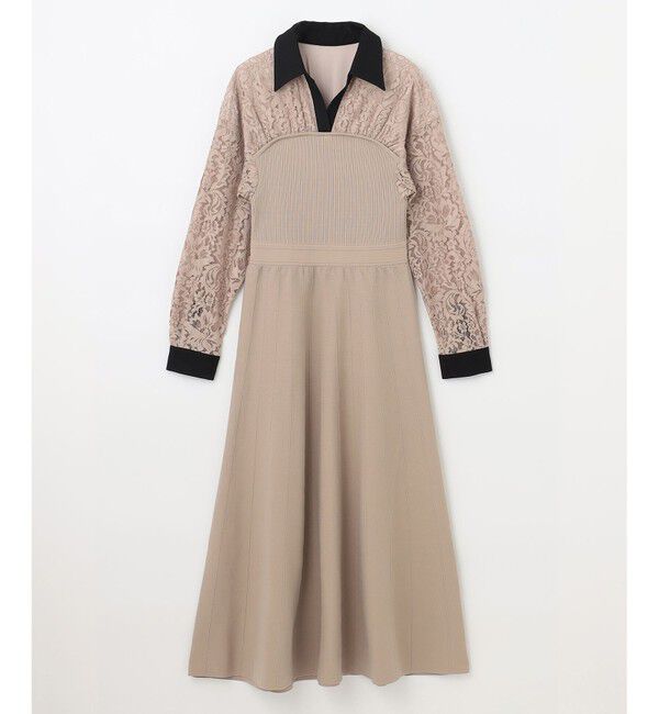 Diagram「レースレイヤードニットワンピース」|ワンピース|