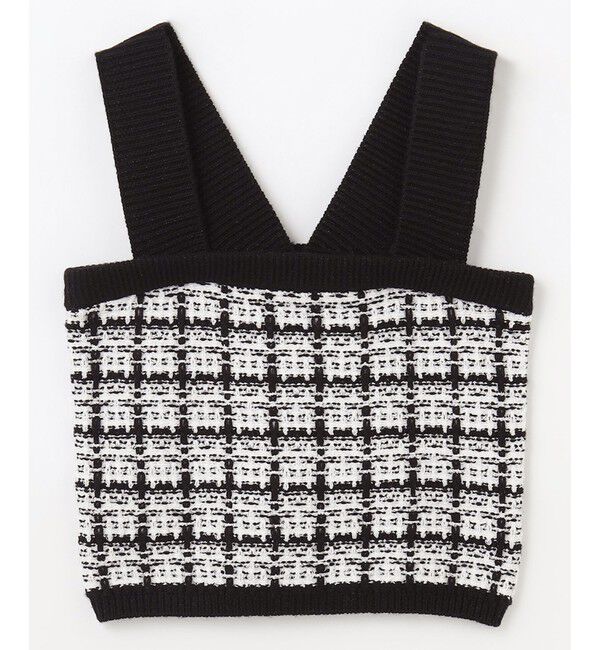 Diagram「チェックニットビスチェ」|カーディガン|ホワイト