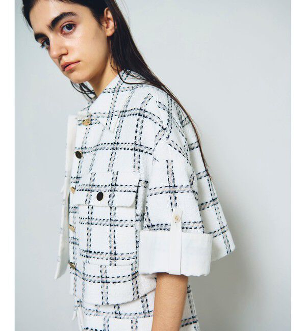 Grace Class「チェックツイードショートジャケット」|その他|