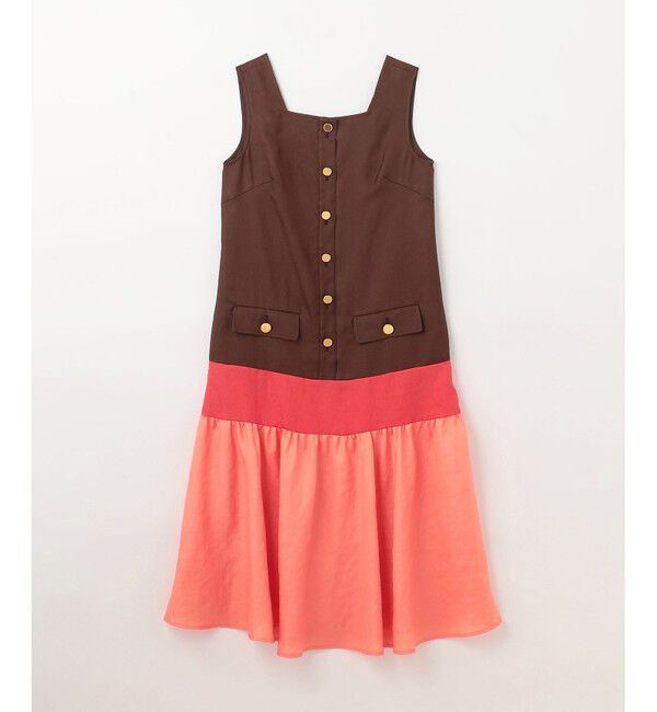 Grace Class「リネンタッチ配色ワンピース」|ワンピース|