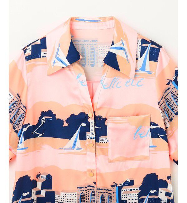 Grace Class「マリンプリントシャツドレス」|ワンピース|