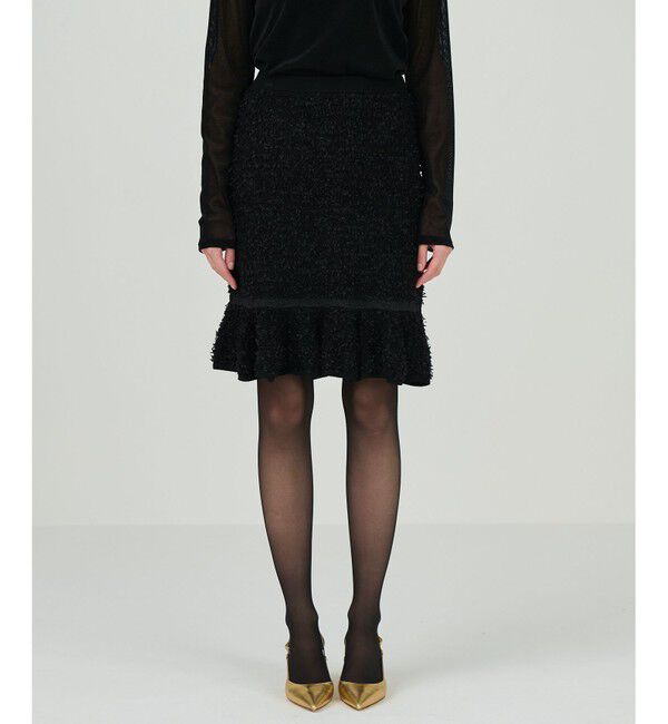 GRACE CONTINENTAL「ツイードフレアニットスカート」|スカート|