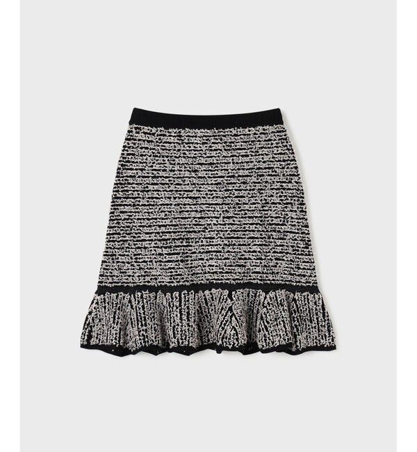 GRACE CONTINENTAL「ツイードフレアニットスカート」|スカート|