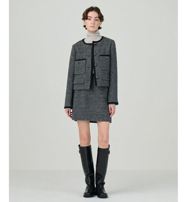 Diagram「シャギーチェックミニスカート」|スカート|グレー