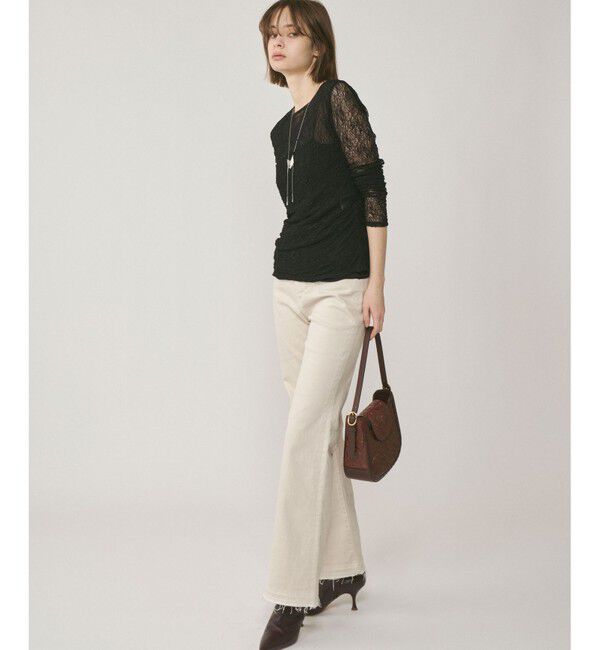 GRACE CONTINENTAL「フレアデニムパンツ」|デニム|