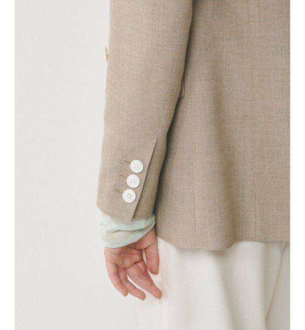  「リネンライクダブルジャケット」|テーラードジャケット|