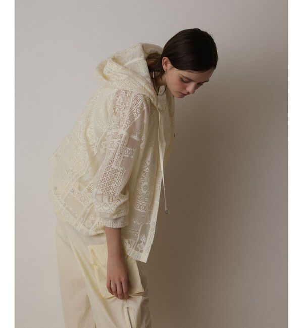 GRACE CONTINENTAL「キカレースフード付トップ」|シャツ・ブラウス|