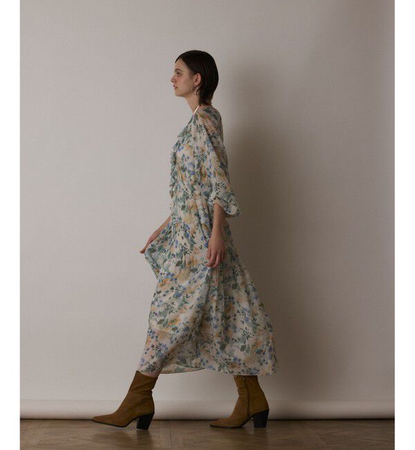  「フラワープリントカフタンドレス」|ワンピース|キナリ