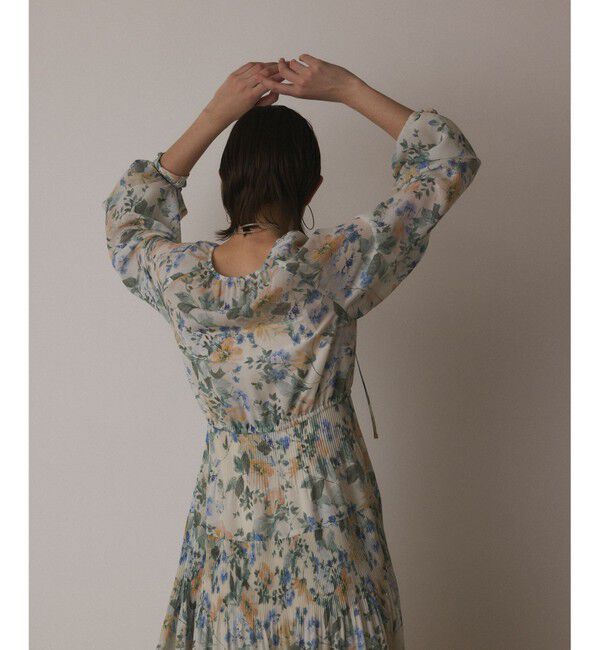  「フラワープリントカフタンドレス」|ワンピース|