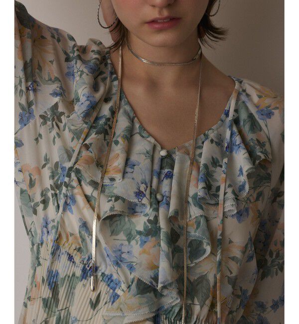  「フラワープリントカフタンドレス」|ワンピース|