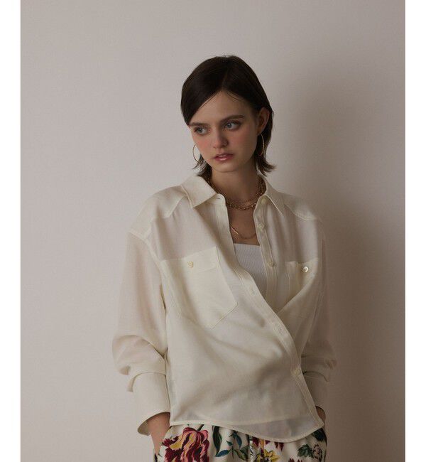 GRACE CONTINENTAL「シアー2wayウエスタンシャツ」|シャツ・ブラウス|キナリ