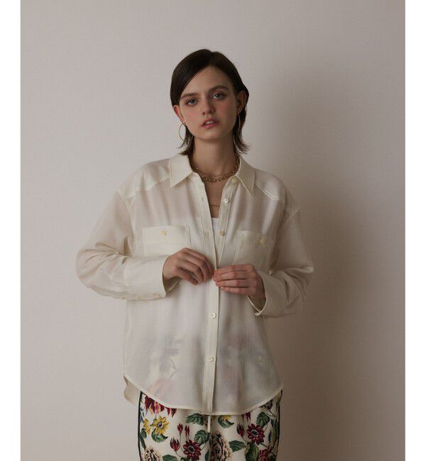 GRACE CONTINENTAL「シアー2wayウエスタンシャツ」|シャツ・ブラウス|