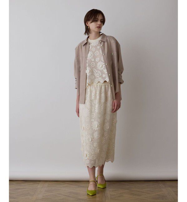 GRACE CONTINENTAL「シアー2wayウエスタンシャツ」|シャツ・ブラウス|ベージュ