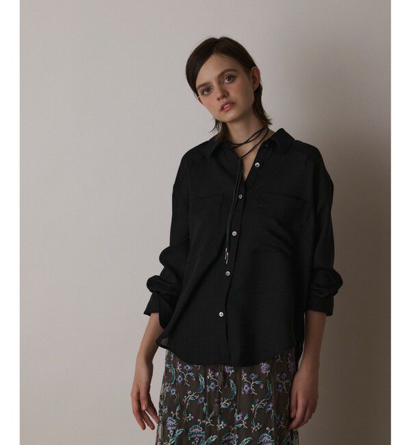 GRACE CONTINENTAL「シアー2wayウエスタンシャツ」|シャツ・ブラウス|ブラック