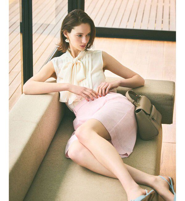 Grace Class「リネンライクボウタイノースリーブ」|シャツ・ブラウス|