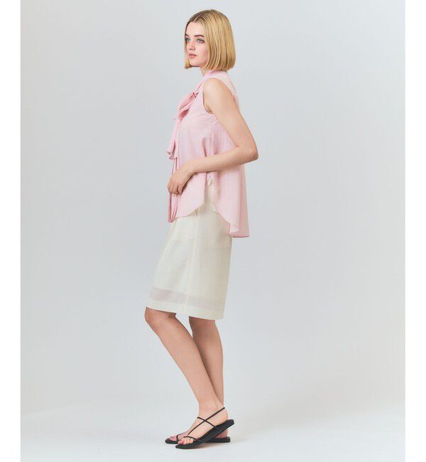 Grace Class「リネンライクボウタイノースリーブ」|シャツ・ブラウス|