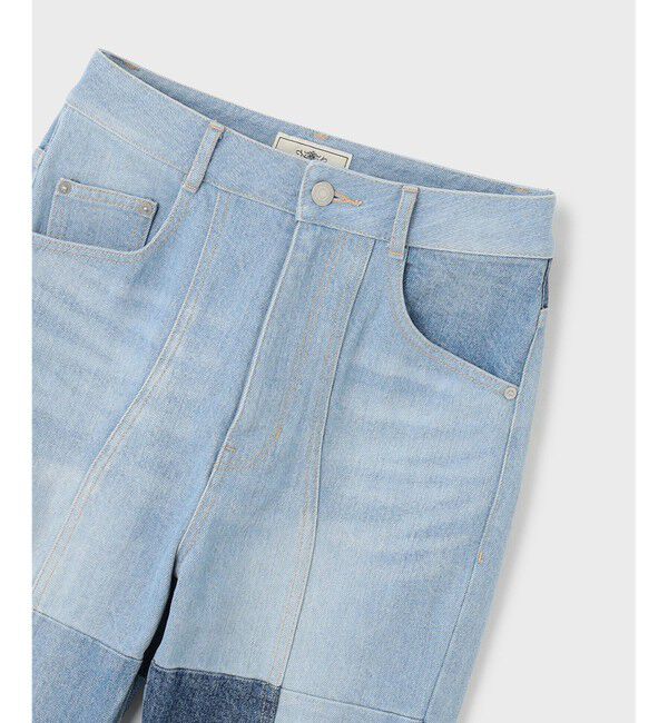 GRACE CONTINENTAL「パッチワークデニムパンツ」|デニム|