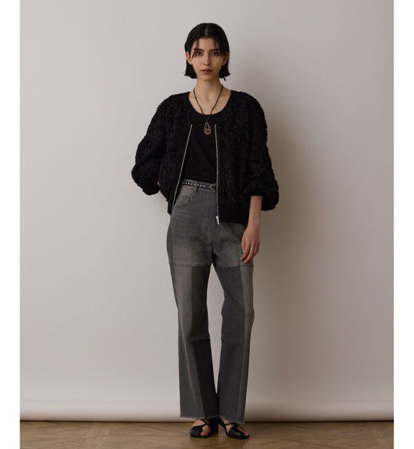 GRACE CONTINENTAL「パッチワークデニムパンツ」|デニム|