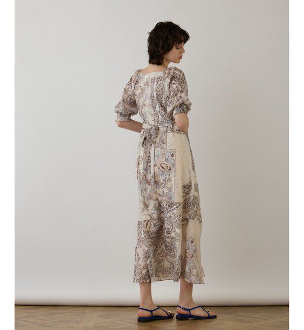 GRACE CONTINENTAL「スカーフプリントドレス」|ワンピース|