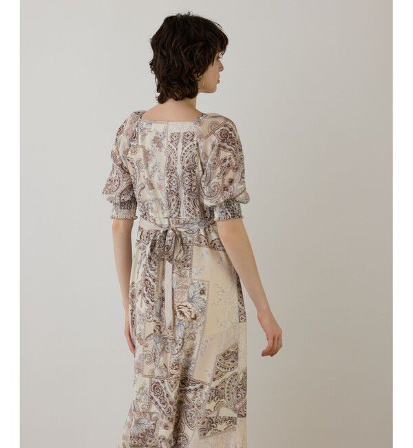 GRACE CONTINENTAL「スカーフプリントドレス」|ワンピース|