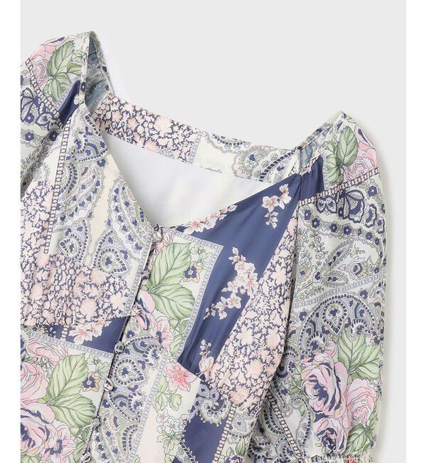 GRACE CONTINENTAL「スカーフプリントドレス」|ワンピース|