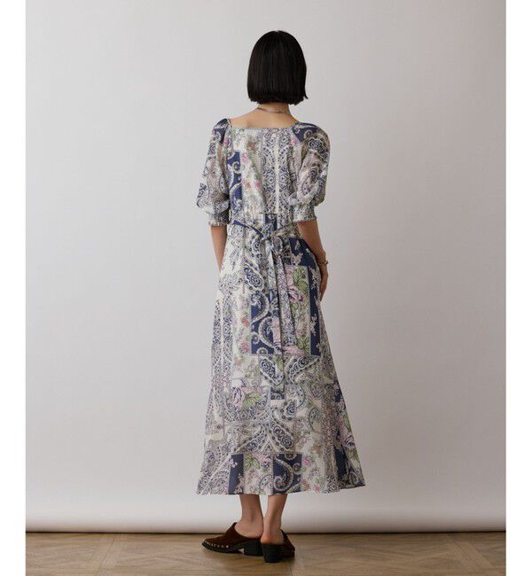 GRACE CONTINENTAL「スカーフプリントドレス」|ワンピース|