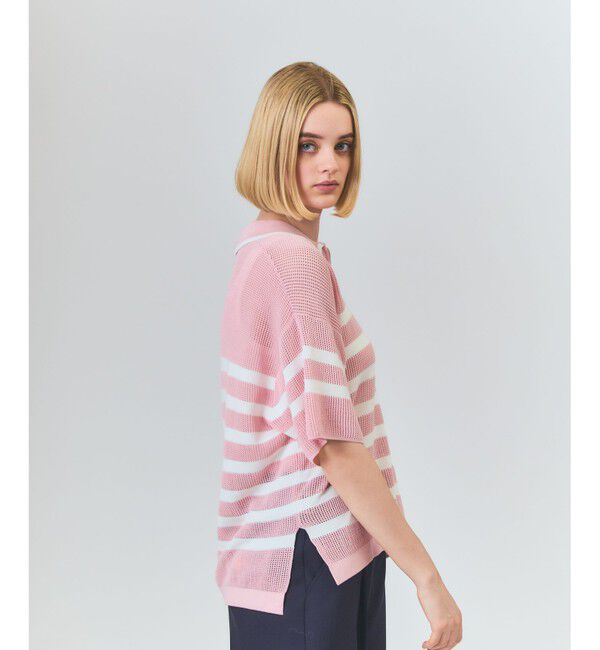 Grace Class「ワッフルボーダートップ」|Tシャツ・カットソー|