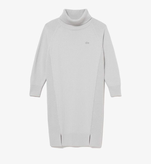 LACOSTE「ミドルゲージタートルネックニットドレス」|ワンピース|